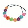 Stretchy Band Crochet Flower Headband Cute Colorful Design Comfortable Fit for Teen Girls Summer Sports Outdoor Activities