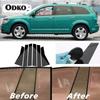 6Pcs Carbon Fibre Car Door Window Trim Pillar Posts Decorative Cover Trim For Dodge Journey 2010-2016 Auto Stickers