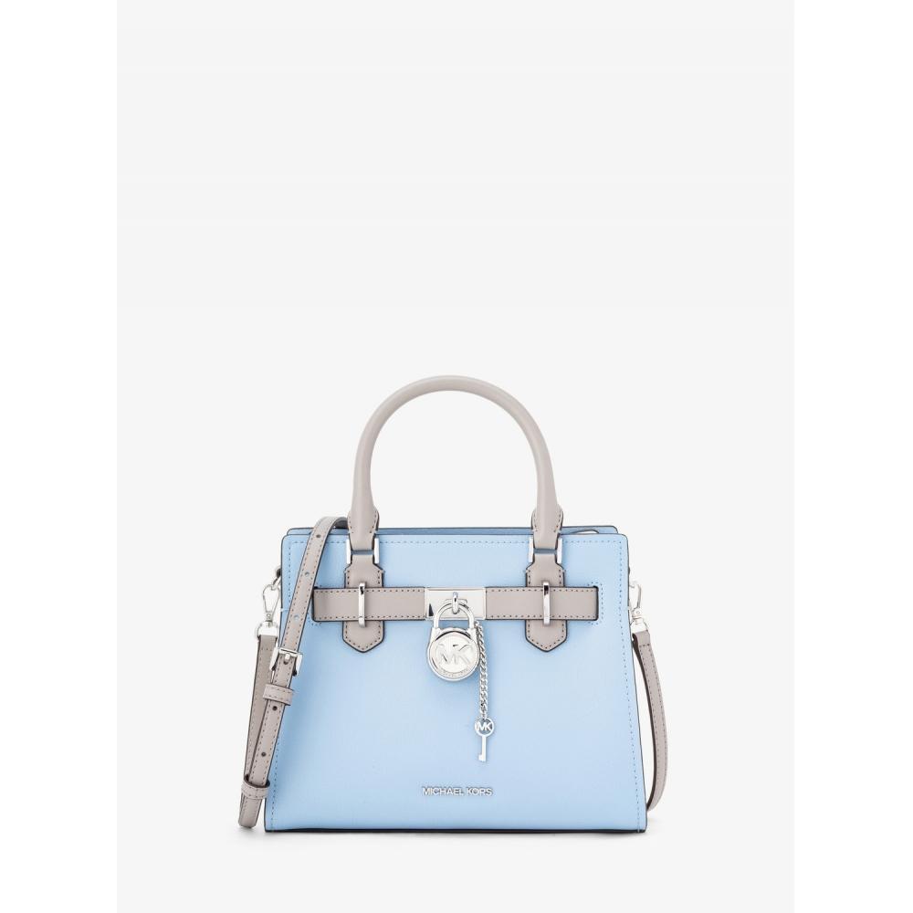 

Michael Kors Hamilton Satchel Small 35t5shms1t7762 Light Sky Multi F