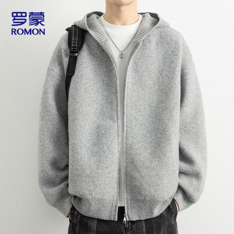 

Romon Men s Hooded Knit Cardigan Sweater XL