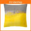 Elegant Yellow Geometric Pillow Case For Sofa With Soft Peach Skin Cashmere Material