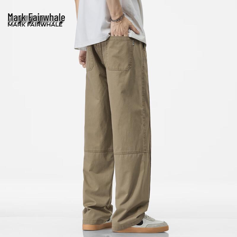

Mark Fairwhale Men s Cotton Drawstring Straight Wide Leg Casual Pants 4XL