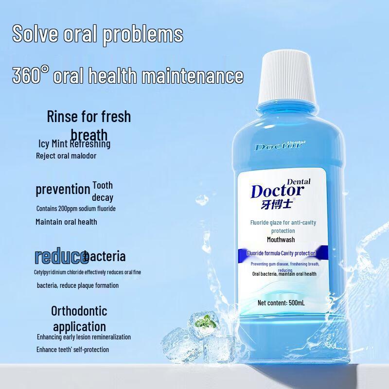 Dr. Dental Icy Mint Fluoride Mouthwash