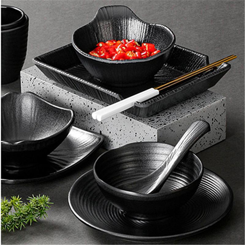 Hot Pot Melamin-Soßenschalen, Dip-Soja-Essig-Soßenschalen, Schwarz, Restaurant, kleine Suppenschüssel, Kochgeschirr, Haushaltswaren, Küche