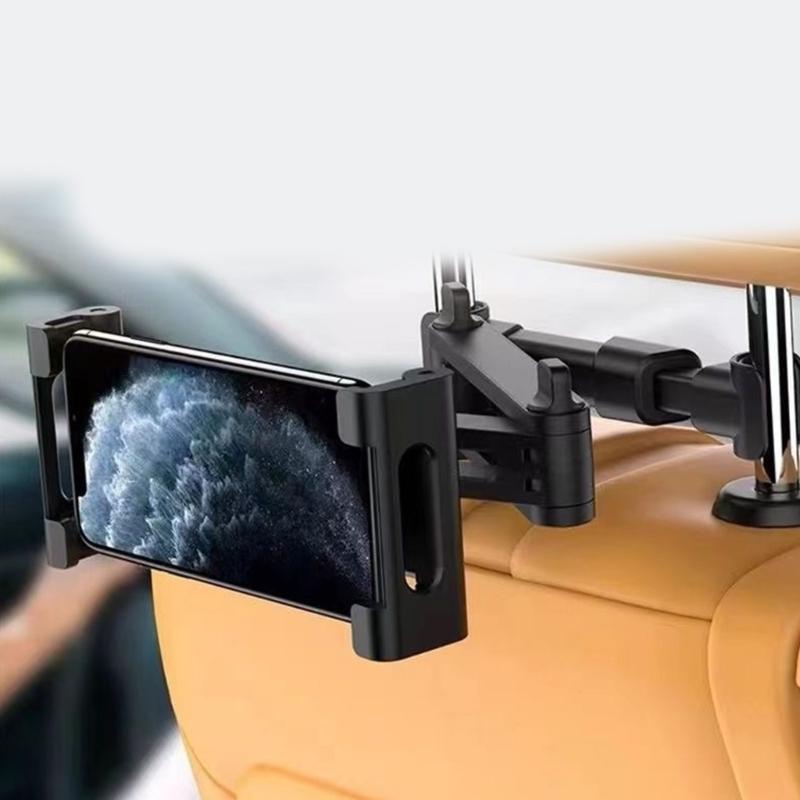 Suporte de Telefone com Apoio de Cabeça Extensível Para Bancos de Carro Suporte de Tablet Ajustável Com Braço Flexível Para Entretenimento no Banco Traseiro