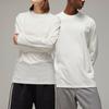 Y-3 Crew Neck Letter Drop Shoulder Long Sleeve T-Shirt Unisex T-Shirts White IV8231