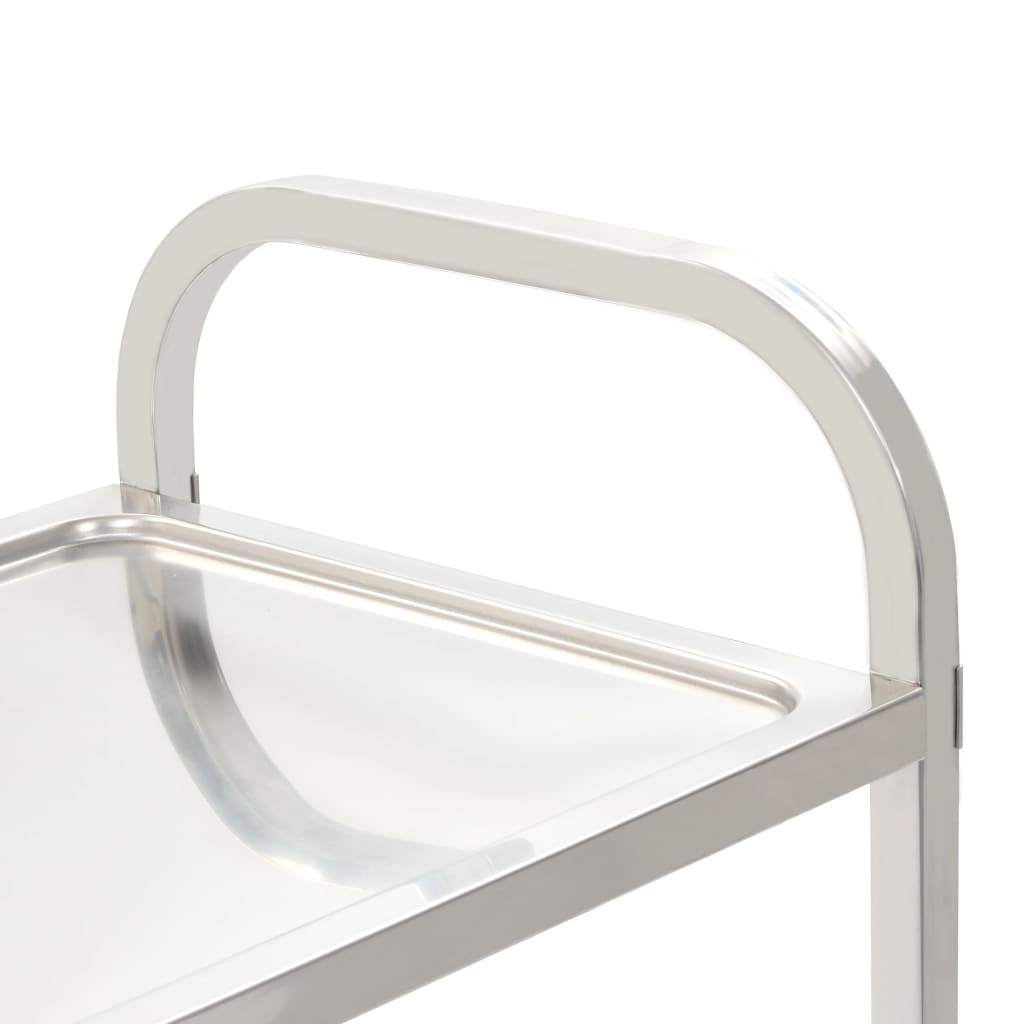 3 Tier Serving Trolley 95 x 45 x 83.5 cm Stainless Steel