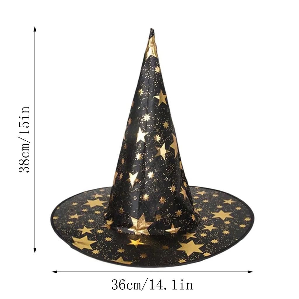 Halloween Witch Hat Wizard Hats for Adult and Kid Masquerade Party Carnival Costume Cosplay Props Dress Up Headdress