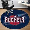 1pc Rockets Basketball Office Round Area Rug, Indoor Mat Suitable For Office,Bedroom Living Room Home Decor, Room Deco a0926187