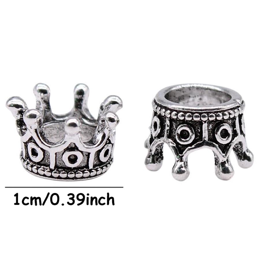 20pcs 1cm Mini Alloy Crown Charms Loose Beads Pendants Dollhouse Metal Crown Miniature Jewelry Making Necklace DIY Crafts