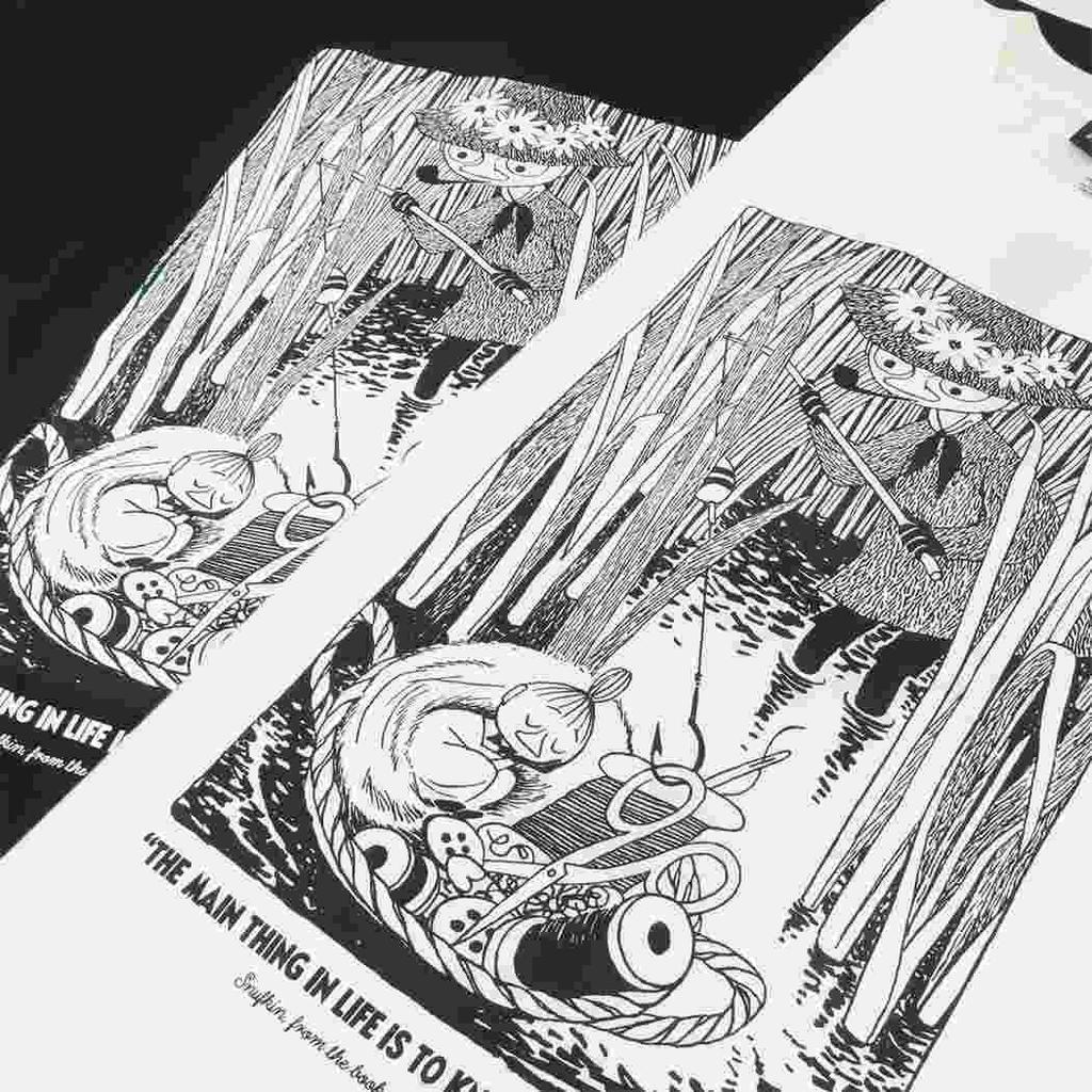 Moomin Suna & My Premium T-Shirt Summer Festival Black Size L