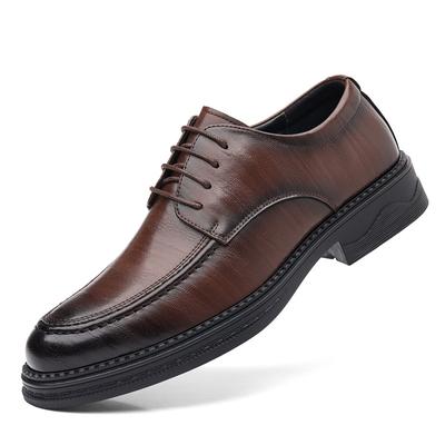 Moda2024 Brytyjski Styl Biznesowy Codzienny Męskie Buty Wiosna Jesień Nowy Projektant Ślub Garnitur Pana Skórzane Buty na Platformie dla Mężczyzn