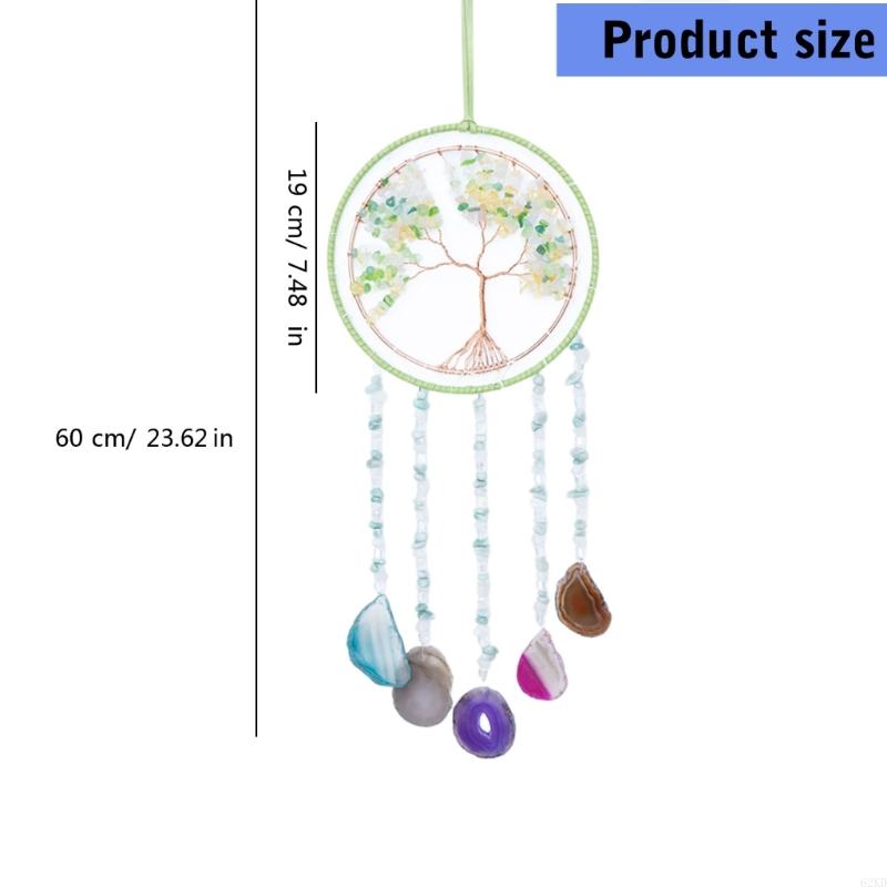 62KD Handmade Crystal Stones Hanging Ornament Quality Multicolored Stone
