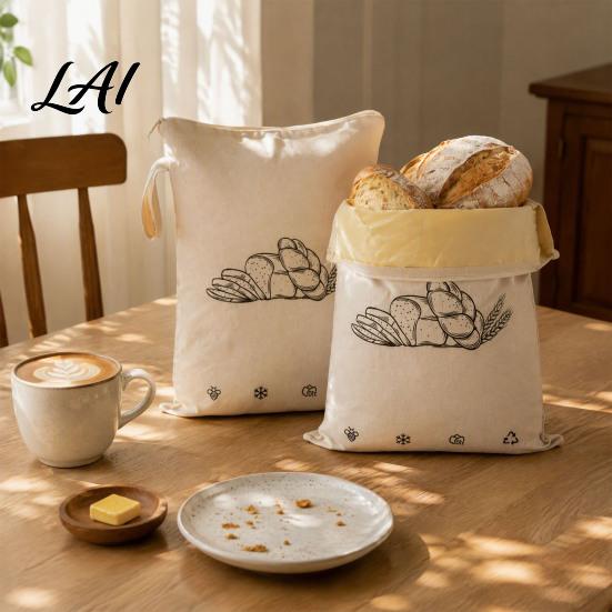 Wiederverwendbare Brottasche Bienenwachs Sauerteigtasche Hausgemacht mit Inlay Reißverschluss Gefriergeeignet Baumwolltasche Aufbewahrung