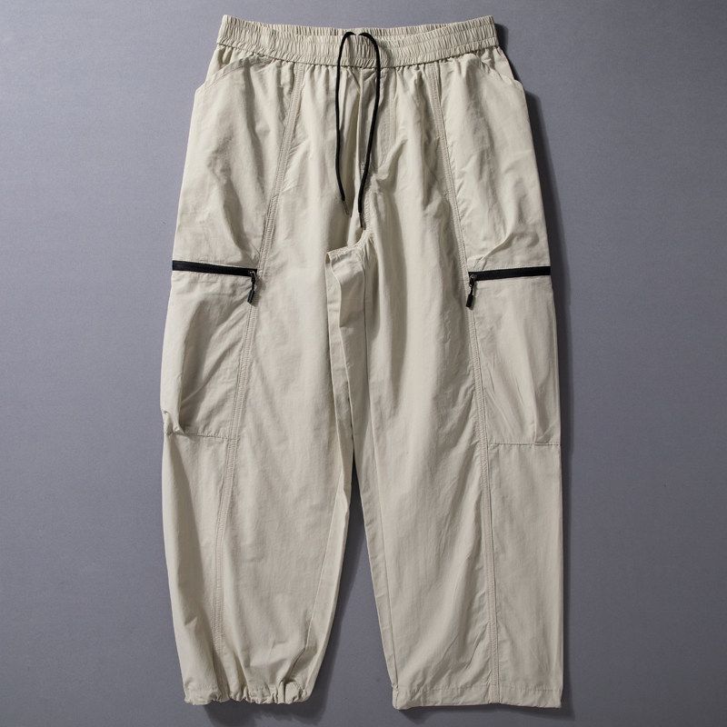 Cargo Pants Men's Spring and Summer Thin Mountain Outdoor Quick-Drying Function Pants Trendy Wide Leg Loose Straight-leg Casual Pants Men