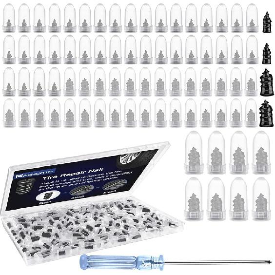 NACHLYNN 100 Pcs Tire Repair Nails Rubber Screw Tool Self-Service Tire Repair Nail Self-Tapping Screw For Car Motorcycle Truck
