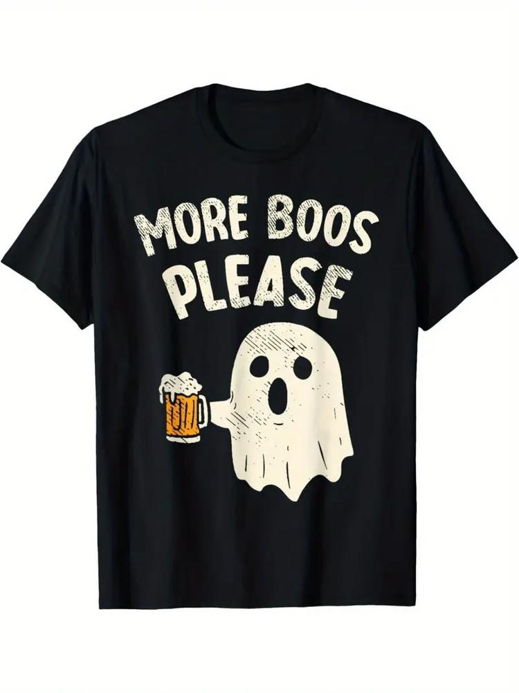 

Retro More Boos Please Ghost Beer Halloween Costume Men Boys T-Shirt Unisex T-Shirt M