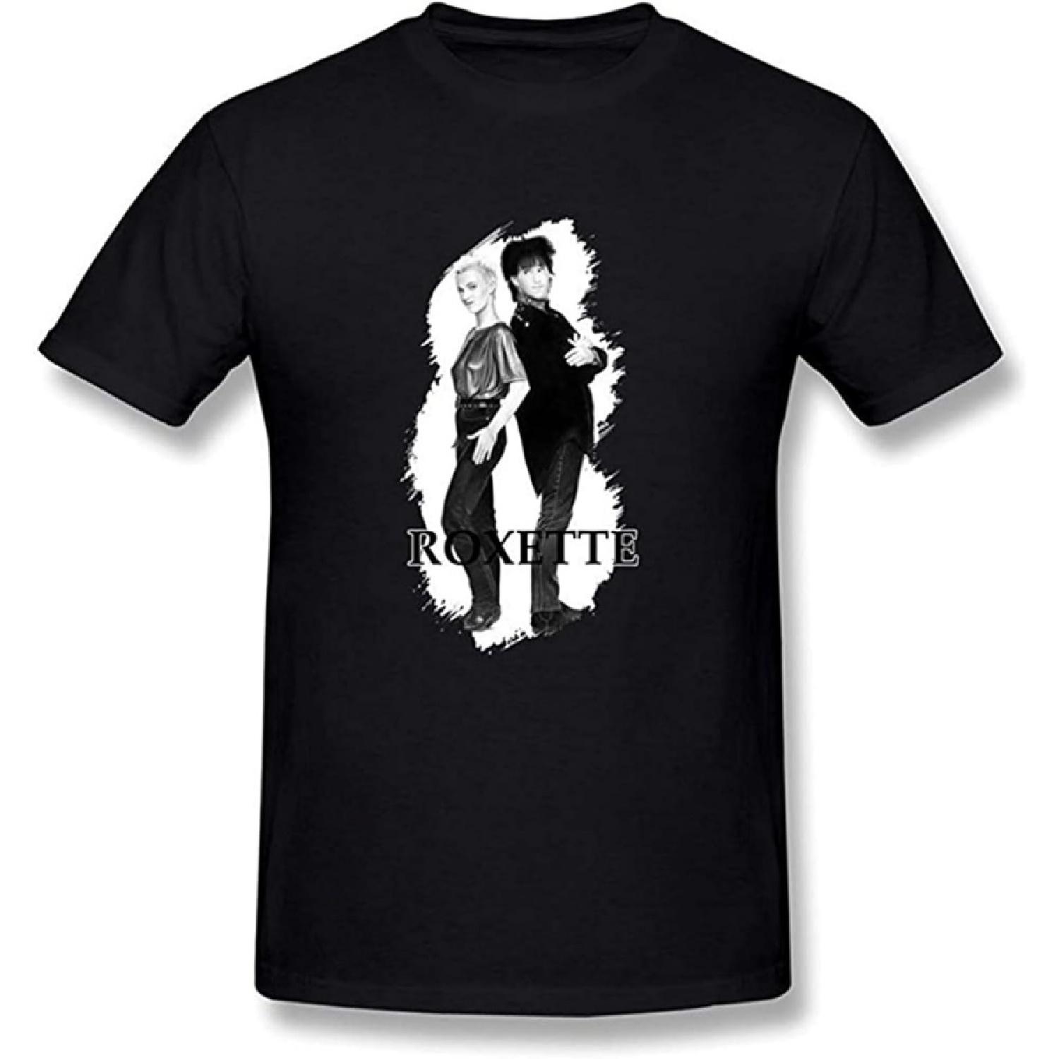ESSERYRFG Men s Roxette Band T Shirt T-Shirts Black XXXXXL разноцветный