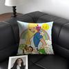 T-Tokidoki Girll Cute Cushion Cover Natural Linen Organic Fabric Double-Sided Printing Sofa Home Decor Gift Pillow Case