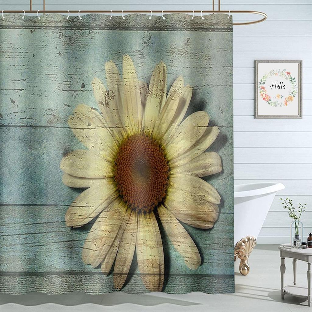 Colorful Circle Art Rainbow Shower Curtains Bathroom Curtain Waterproof with Hooks 72x72 Inch for Men Women Boys Girls