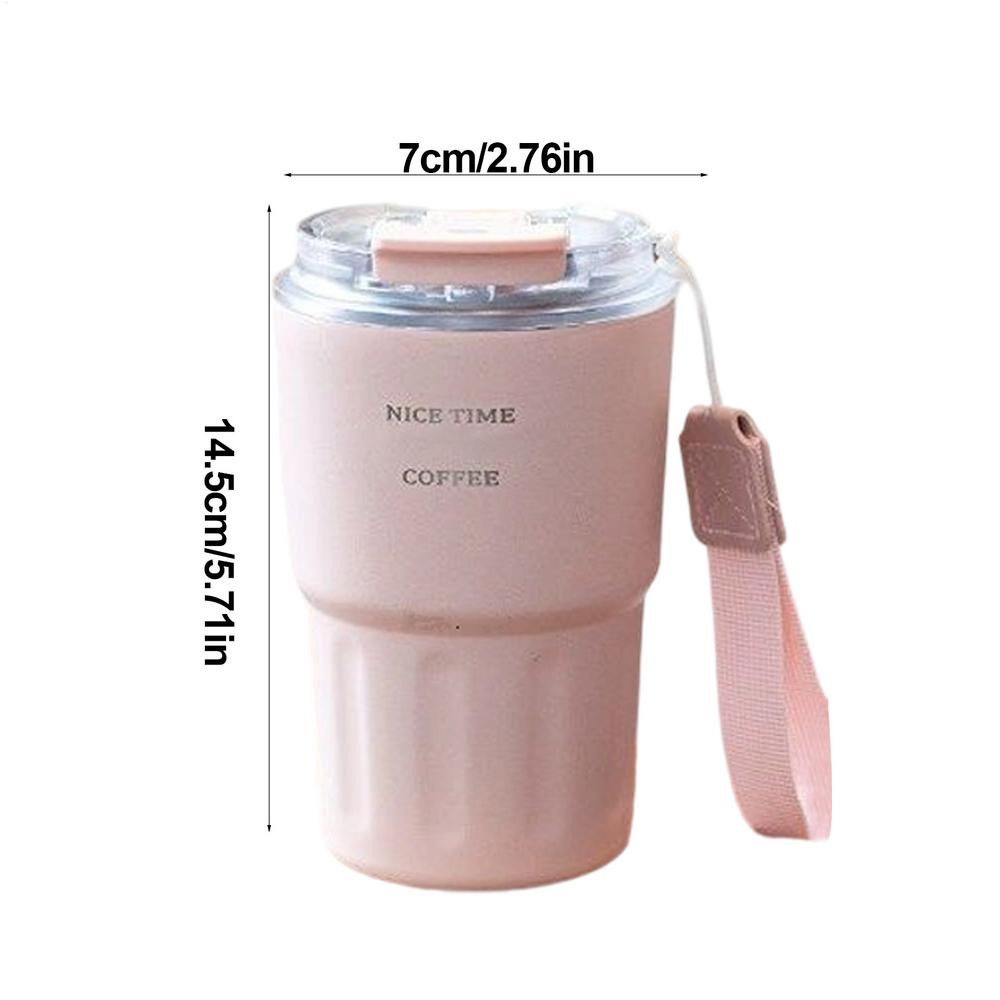 

Стаканы-тамблеры 360 мл, стакан с трубочкой, тамблер для сохранения горячего и холодного, кружка для путешествий, ежедневного использования, активного отдыха, спортзала, спорта розовый