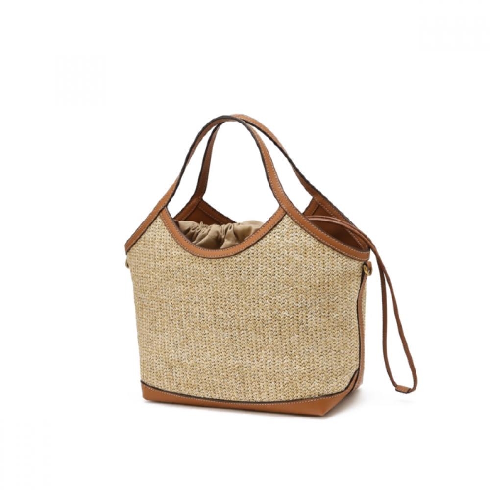 Daks Beige Logo Decoration Rafia Tote Bag Dcba5f141i2