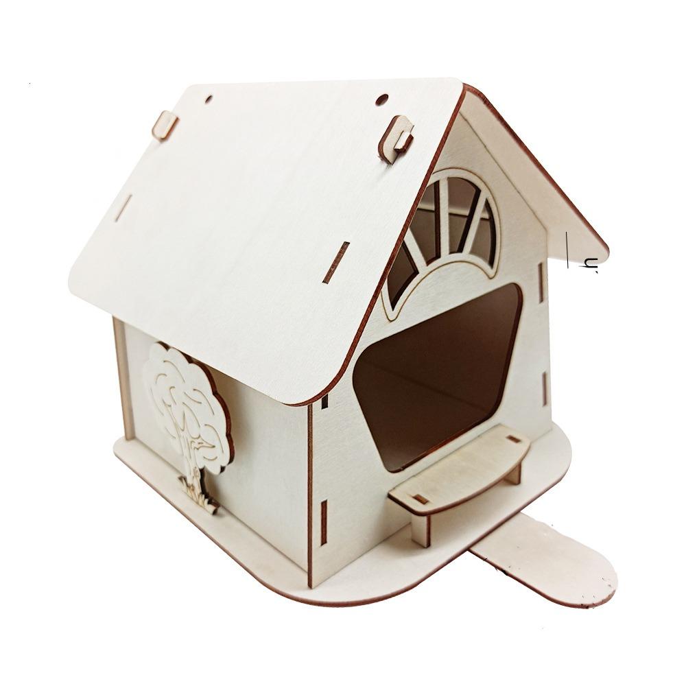 

Wooden Bird Feeder Minimalist Bird Cage Pet Supplies Bird House Hummingbirds Style 5