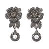 Light luxury high-end fashion retro full diamond flower earrings simple and versatile personality exquisite women's earrings