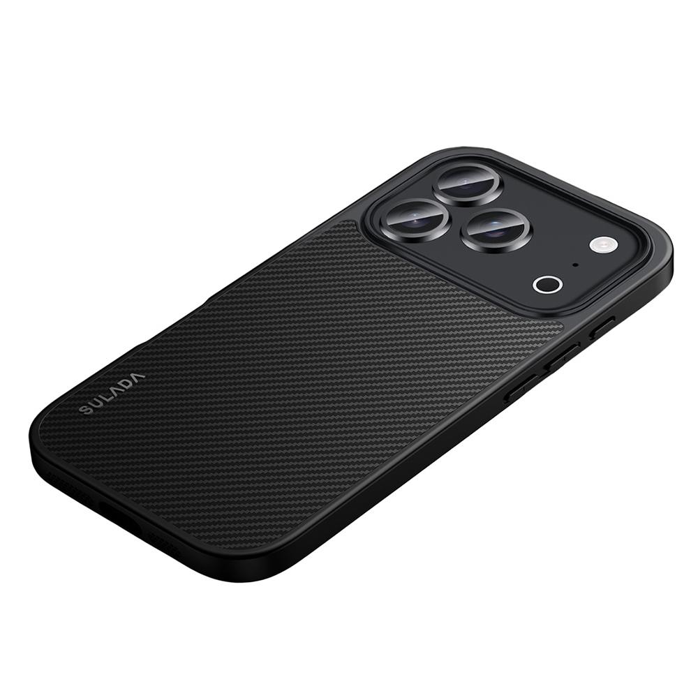 SULADA For iPhone 17 Pro Case Compatible with MagSafe Metal Lens Frame PU+TPU Phone Cover