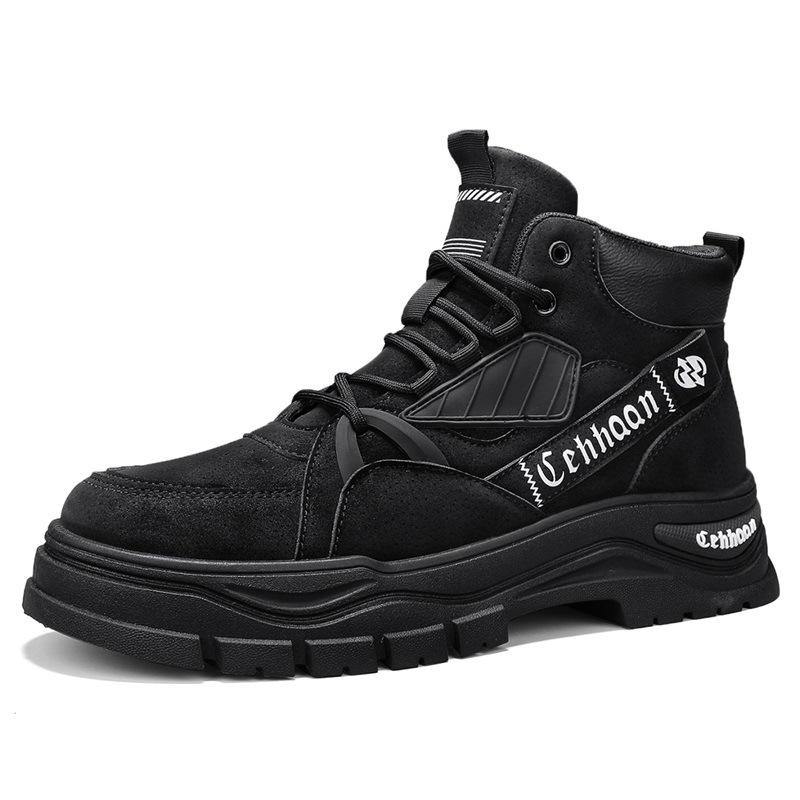 Men's Autumn Outdoor Hiking Boots Men's High Top Medium Top Martin Boots Thick-soled Wear-resistant Tooling Shoes