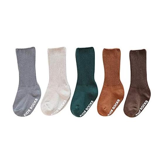 Baby Kids Socks, Scandinavian Style, Plain, Non-Slip, Switchable, Going to Kindergarten, Going to School