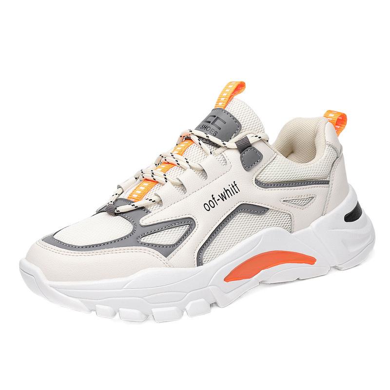 Men's shoes Young and young junior high school students running shoes Mesh breathable casual sports shoes Men