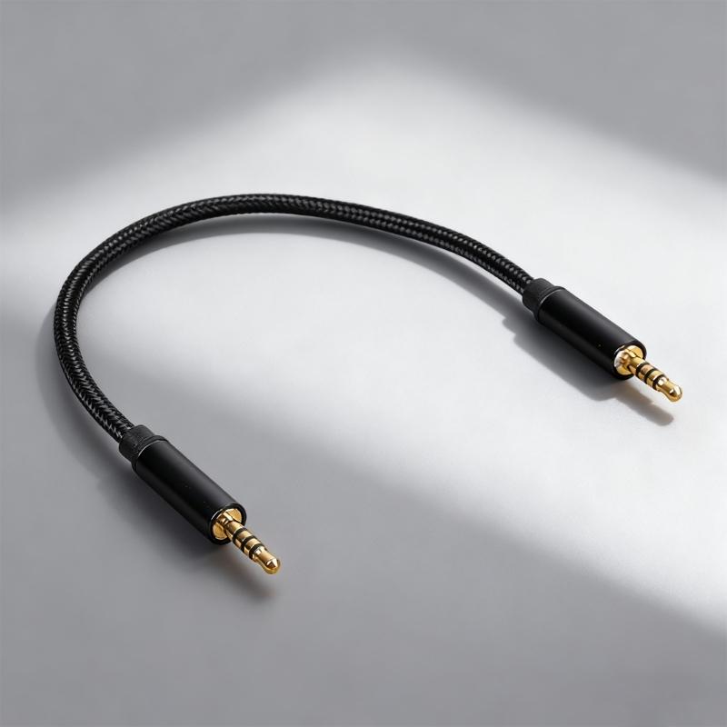 2.5mm TRRS Audios Cord 4Pole Male to Male Audios Cable with Gold Plate Connectors for High Fidelitys Sound Transmission