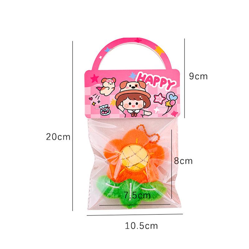 Cute Plush Sunflower Pendant Keychain Creative Yellow Flower Keychain Bag Accessories Charm Student Graduation Gift
