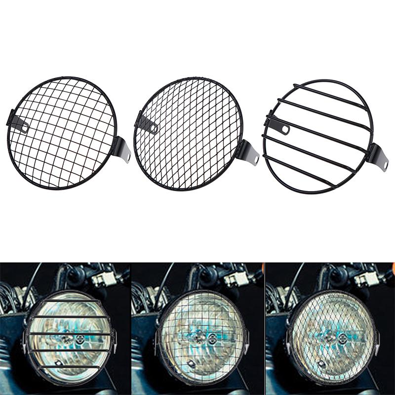 5.75Inch Metal Motorcycle Cg125 Modified Headlight Gn125 Cruiser Retro Light Grille Protective Ccover