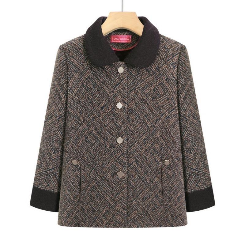 

Women s winter woolen fleece jacket, new mink fleece coat, thickened clothes 5XL [Recommended 150-80 kg]