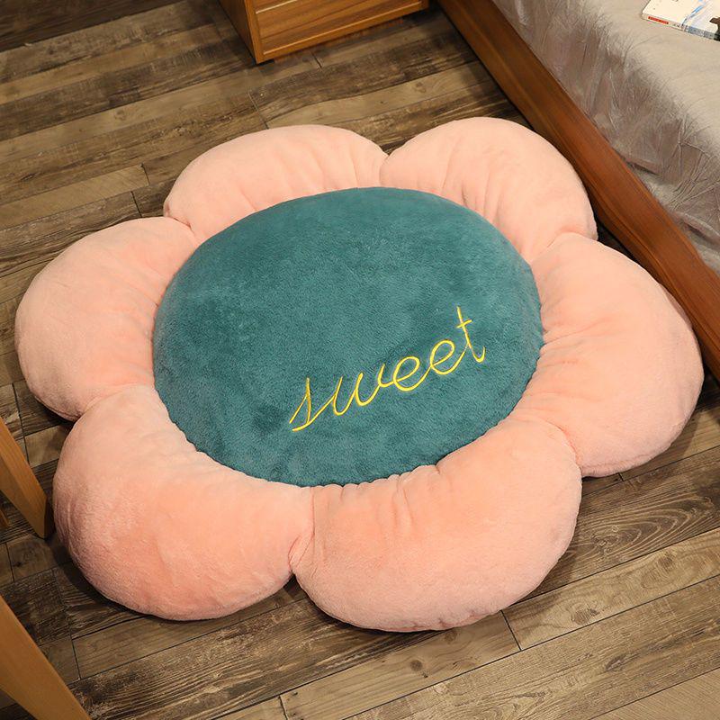 

Круглая японская татами подушка для пола, коврик для дивана - толстая ленивая подушка для сидения для спальни, эркерного окна или пола. Blue-Pink Non-Slip Cushion