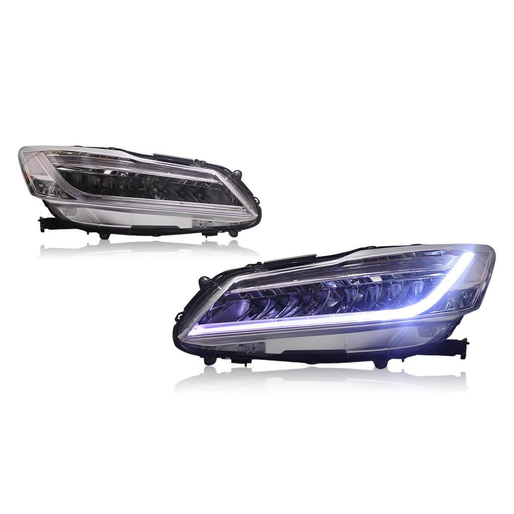 16-17 9.5th Gen Accord LED Headlight Assembly with Daytime Running Lights & Sequential Turn Signals