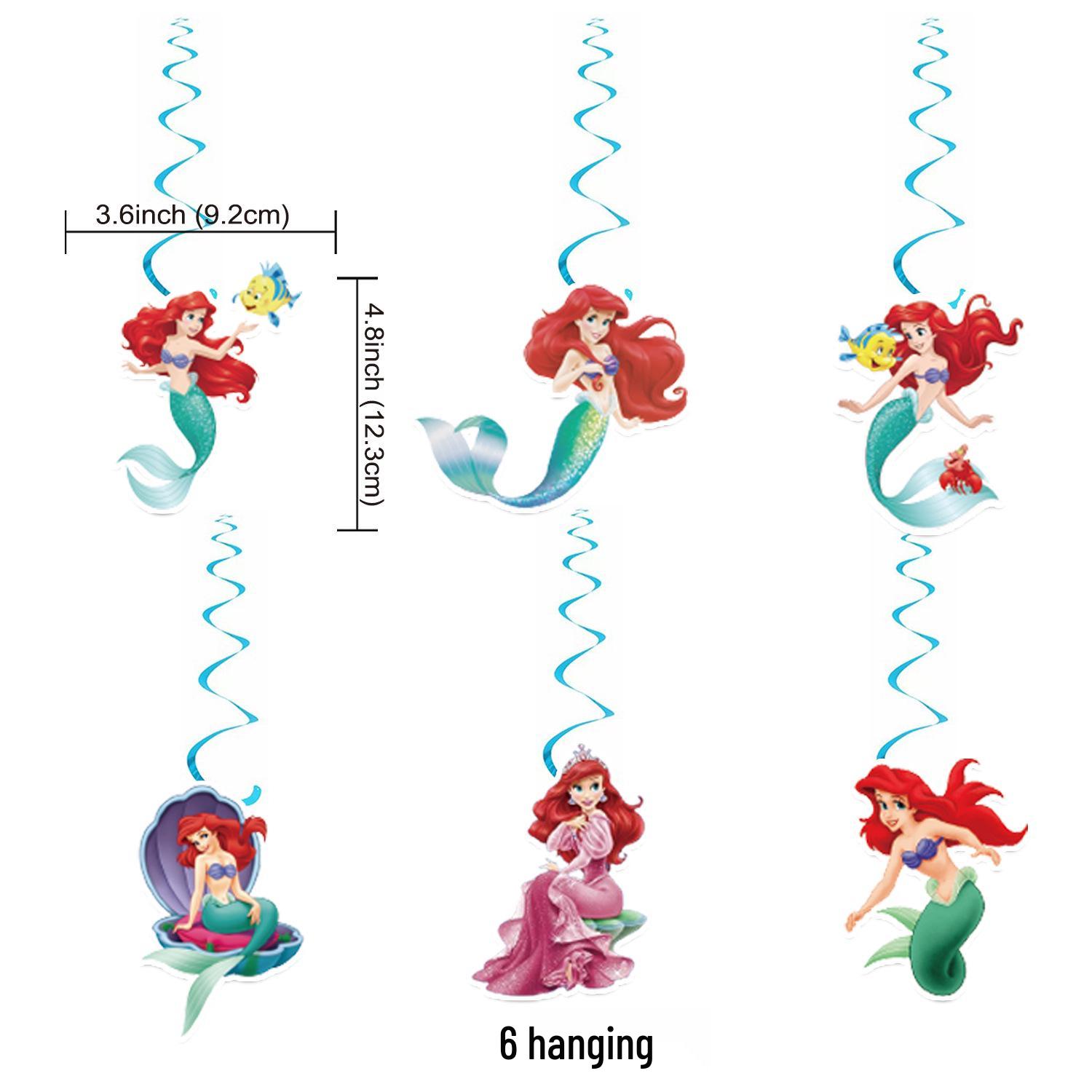 In Stock: Ariel Themed Birthday Party Decoration Set with Balloons and Banner