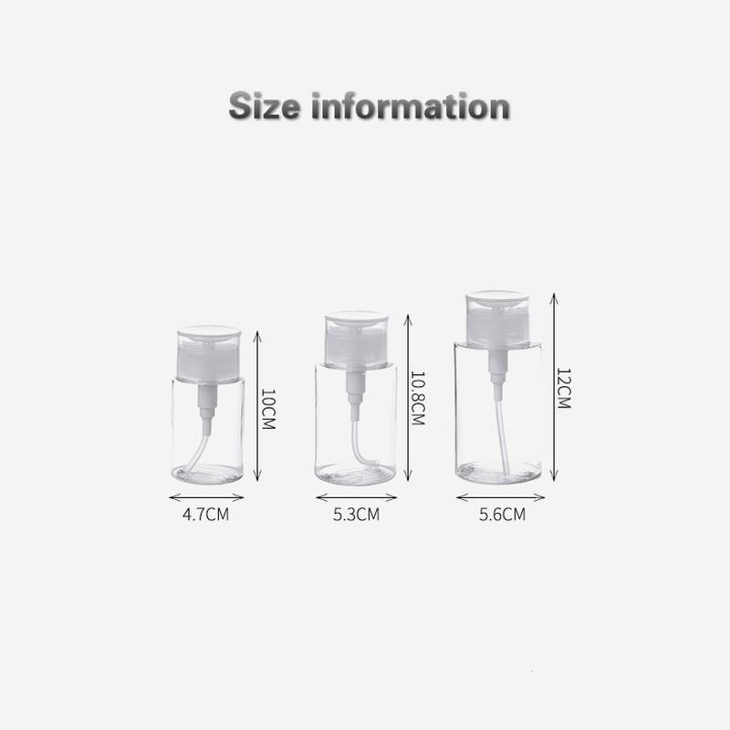1 Pcs Top Empty Pump Dispenser Liquid UV Gel Polish Nail Art Polish Clean Acetone Bottle Polish Cleanser Remover Bottle
