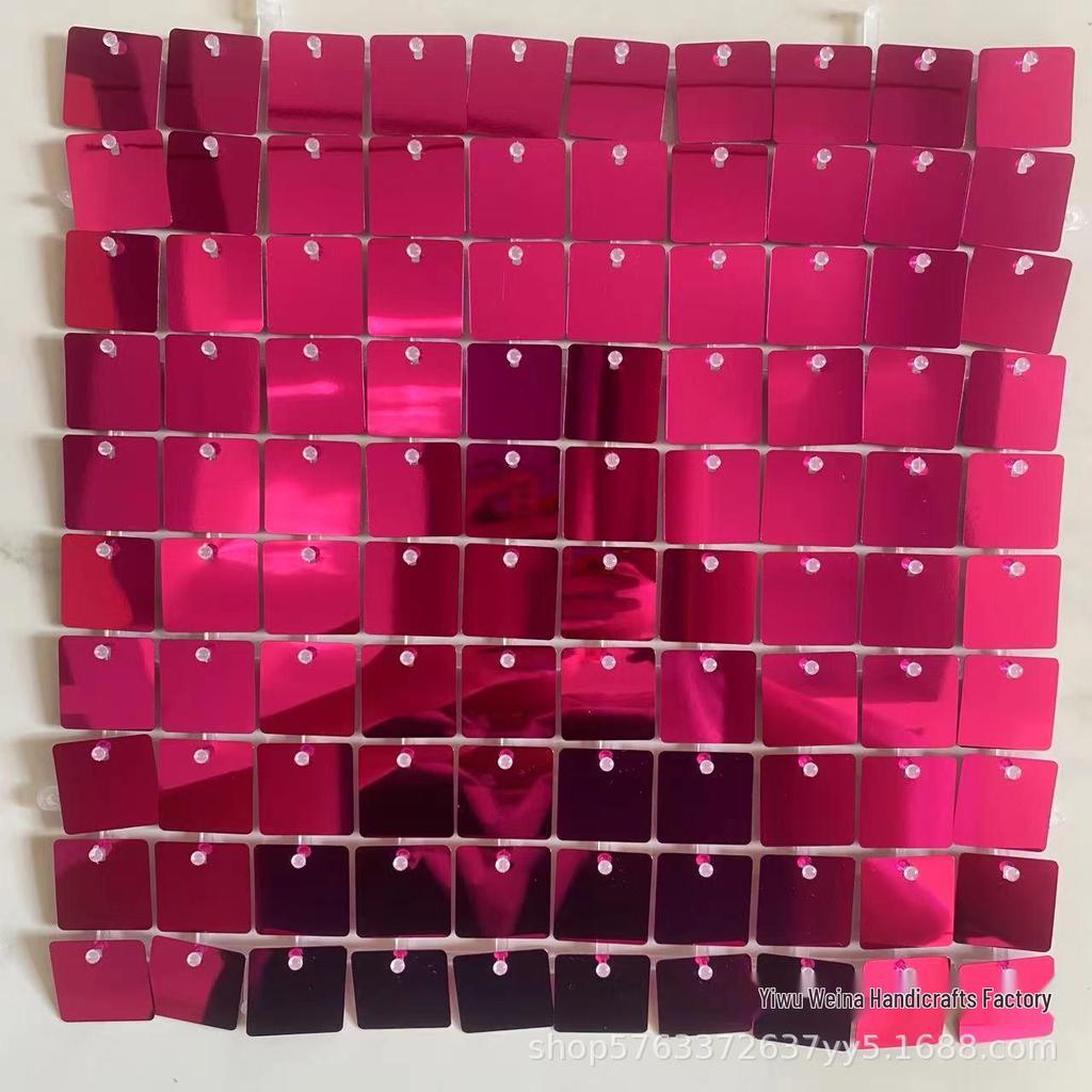 Lesklý čtvercový větrný panel 30x30CM Průsvitný rám pro svatební nebo narozeninovou výzdobu pódia