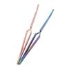 Holographic Rose Gold Stainless Steel Nail Tips Sculpting Shaping Tweezers for Nail Art UV Gel Extension