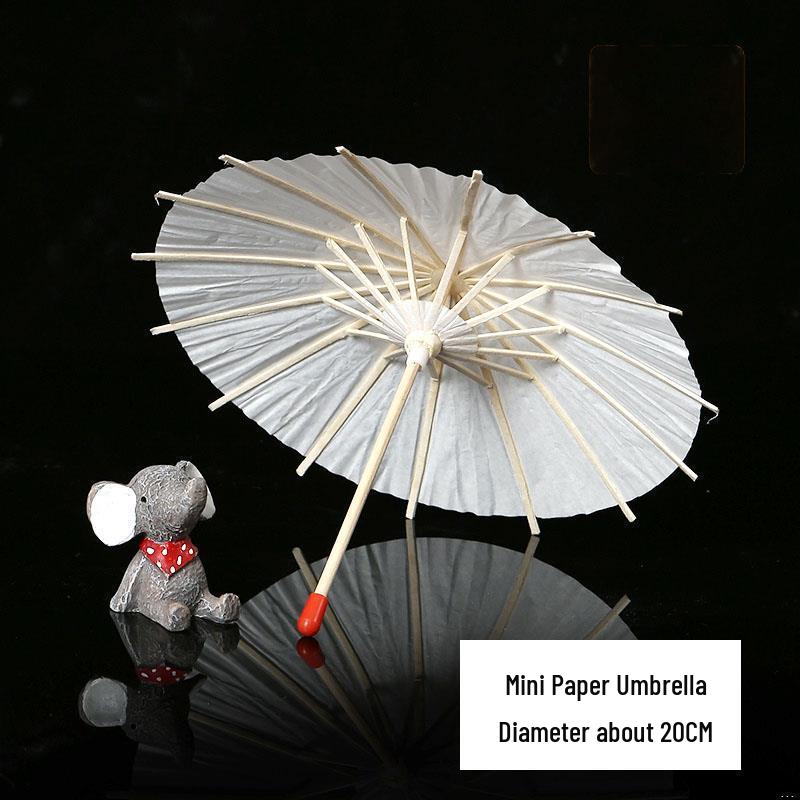 Handmade Children's Oil Paper Umbrella - Chinese Intangible Cultural Heritage, Small Flower Pattern, Ancient Style, Graffiti Material