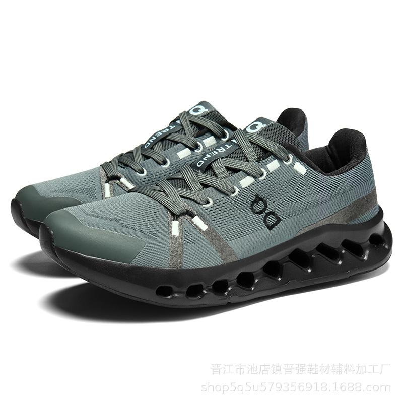 

2025 autumn new breathable mesh casual shoes fashion cushioning running sports trendy shoes comfortable soft-soled hiking shoes 45 темно-сірий