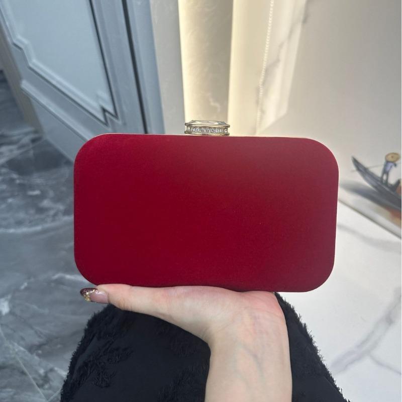 New celebrity with cheongsam dinner bag evening dress clutch bag diamond-encrusted suede bag women's portable messenger bag
