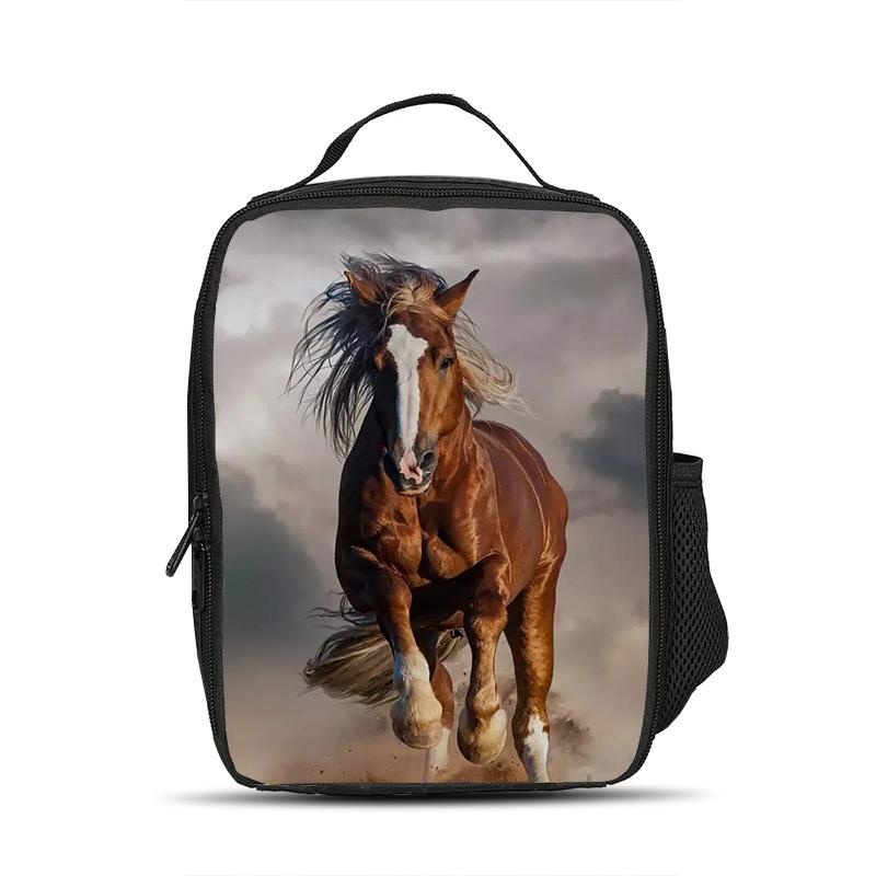 Horse Ice Pack Animal Horse 3D Printing Large Capacity New Casual Design for Primary and Secondary School Students