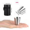 4/6Pcs Set Outdoor Practical Travel Stainless Steel Cups Mini Set Glasses For Whisky Wine With Case Portable Drinkware 30/70ml