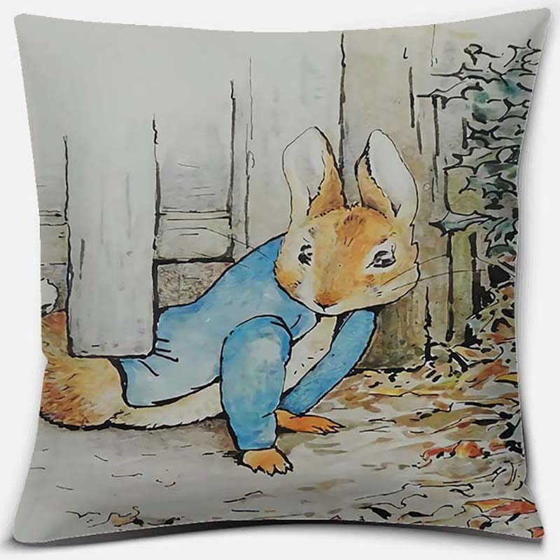 Cute Cartoon Rabbit Printing Series Pattern Pillowcase Square Pillowcase Home Office Decoration Pillowcase