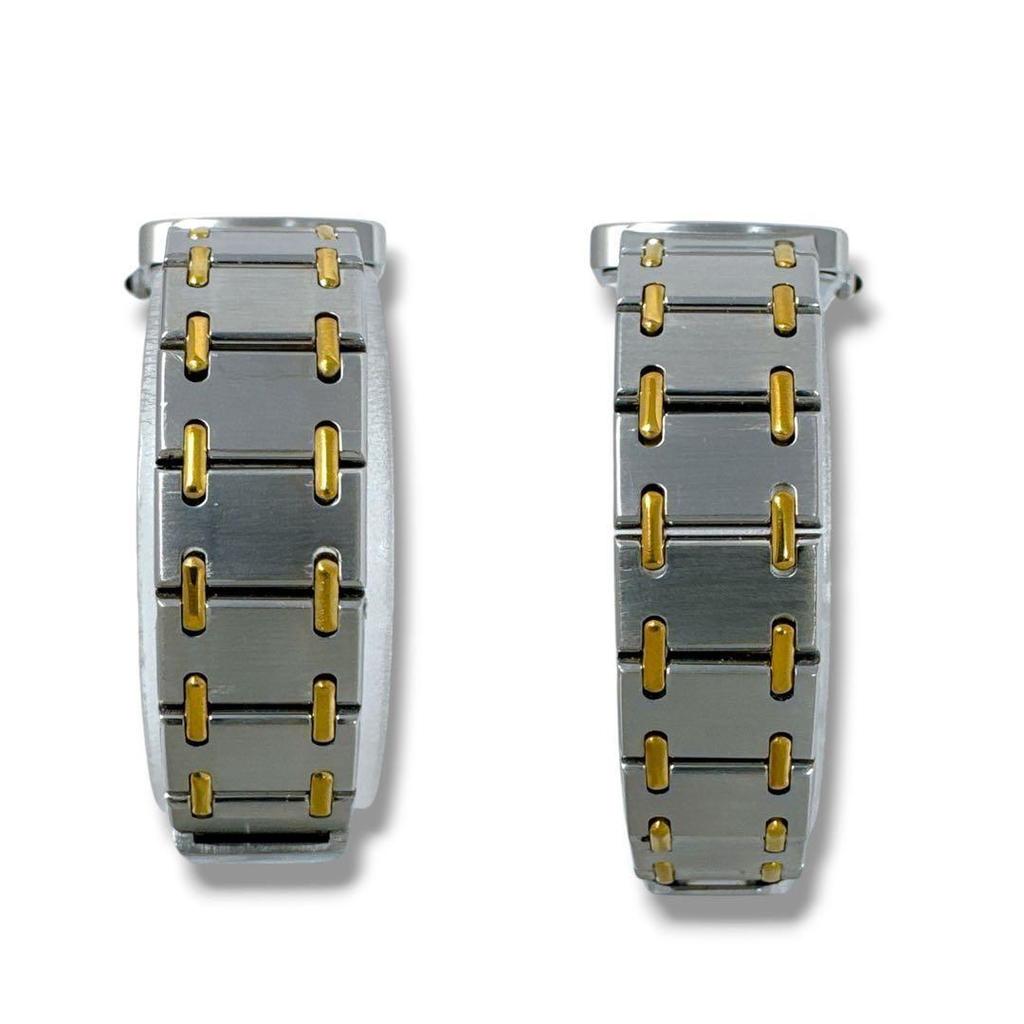 Used Seiko Credor K18 Combi Quartz Ladies Watch Brand Beautiful Condition CREDOR 2F70-5600 Working Silver Dial Silver Gold Quartz Stainless Steel K18