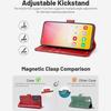 Coque Intégrale pour Samsung Galaxy S24 FE (pas pour S24) - Protection Rabat Cuir Synthétique Antichoc Rouge